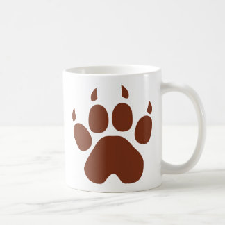 Mug icône en forme de patte brune