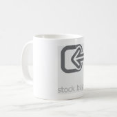Mug Icône financière moderne d'achat d'actions minimal (Devant gauche)