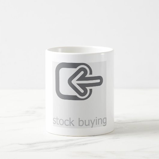 Mug Icône financière moderne d'achat d'actions minimal