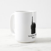 Mug Icône Fu*k Sur L'Icône Drôle Walkie Talkie (Devant gauche)