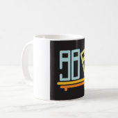 Mug Icône Graphique de Bibliothèque Minimaliste (Devant gauche)