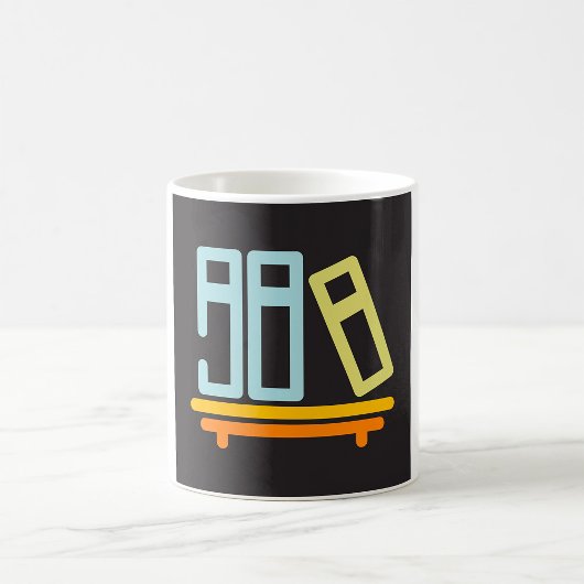 Mug Icône Graphique de Bibliothèque Minimaliste