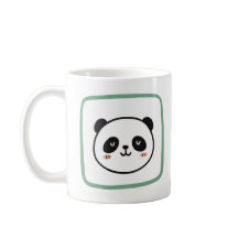 Icône graphique minimaliste de tête de panda