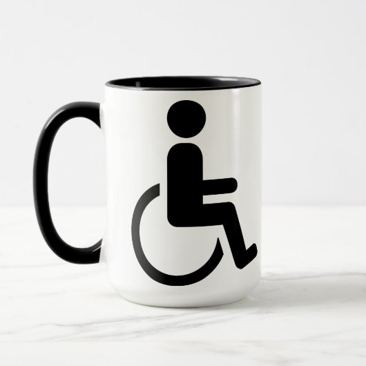 Mug Icône handicaped par fauteuil roulant (Gauche)
