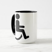 Mug Icône handicaped par fauteuil roulant (Devant gauche)