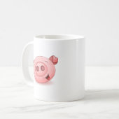 Mug Icône heureuse de porc (Devant gauche)
