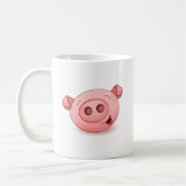 Mug Icône heureuse de porc (Gauche)