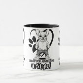 Mug Icône Mini Style : Chihuahua en Basket (Centre)