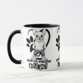 Mug Icône Mini Style : Chihuahua en Basket (Gauche)