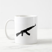 Mug icône noire de l'ak 47 d'arme à feu (Gauche)