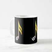 Mug Icône or d'une note musicale 1/16 (Devant gauche)