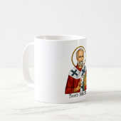 Mug icône orthodoxe serbe de lettre de Saint Nicolas  (Devant gauche)