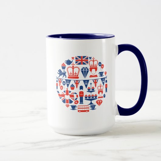 Mug Icônes britanniques de jubilé (Droite)