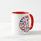 Mug Icônes britanniques de jubilé (Devant droit)