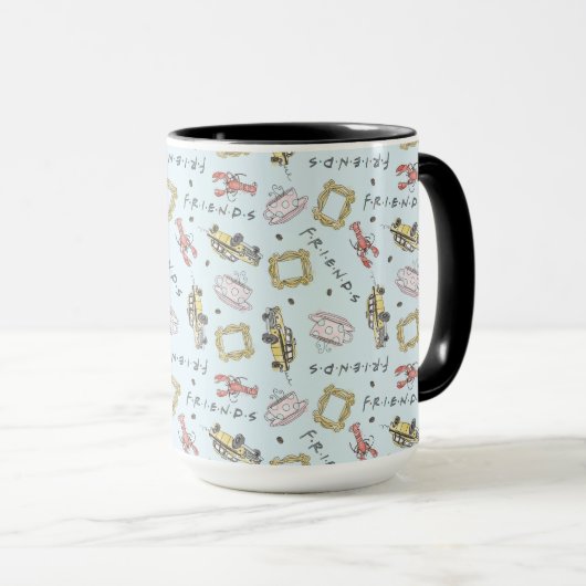 Mug Icônes d'aquarelle AMIS™ Motif (Devant droit)