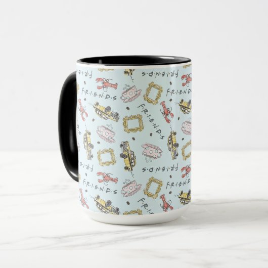 Mug Icônes d'aquarelle AMIS™ Motif (Devant gauche)