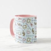 Mug Icônes d'aquarelle AMIS™ Motif | Ajouter Votre Nom (Devant gauche)