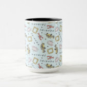Mug Icônes d'aquarelle AMIS™ Motif | Ajouter Votre Nom (Centre)