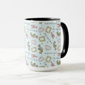 Mug Icônes d'aquarelle AMIS™ Motif | Ajouter Votre Nom (Devant droit)