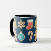 Mug Icônes de biscuits de Noël | Pain d'épice  (Devant gauche)