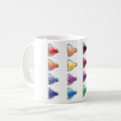 Mug Icônes de boutons colorés (Devant gauche)