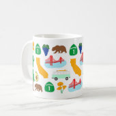 Mug Icônes de Californie (Devant gauche)
