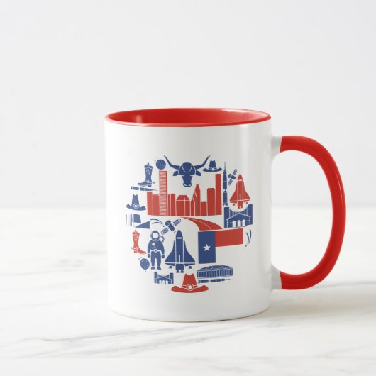 Mug Icônes de Houston le Texas (Droite)