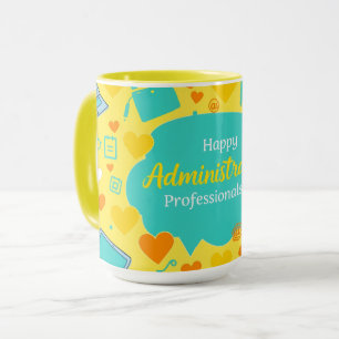 Mug Icônes de la Journée des professionnels de l'admin