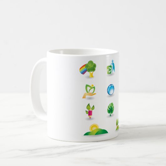 Mug Icônes de la nature (Devant gauche)