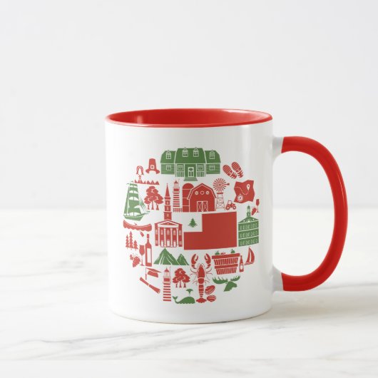 Mug Icônes de la Nouvelle Angleterre (Droite)