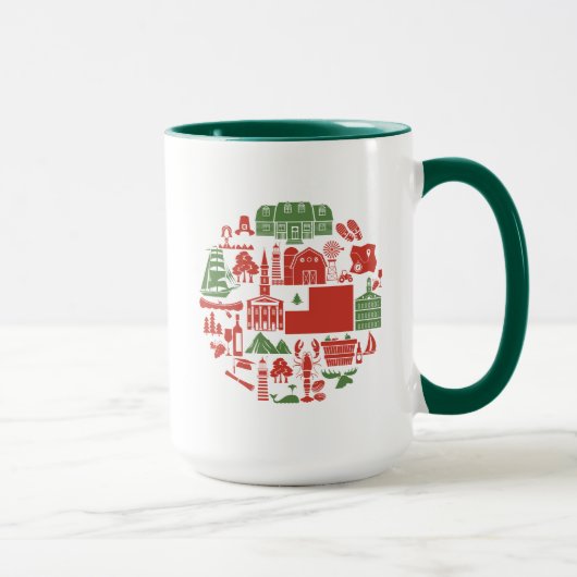 Mug Icônes de la Nouvelle Angleterre (Droite)