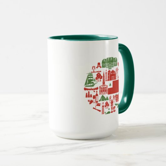 Mug Icônes de la Nouvelle Angleterre (Devant droit)