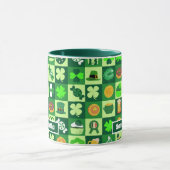 Mug Icônes de la Saint-Patrick Motif sans couture (Centre)