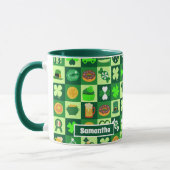 Mug Icônes de la Saint-Patrick Motif sans couture (Gauche)