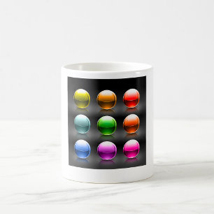 Mug Icônes de la sphère colorée brillante Boules Abstr
