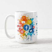 Mug Icônes de réseau social (Gauche)