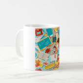 Mug Icônes d'équipement scolaire (Devant gauche)