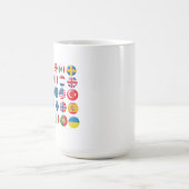Mug Icônes des pays définies (Centre)