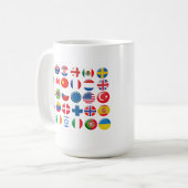 Mug Icônes des pays définies (Devant gauche)