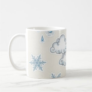 Mug Icônes météorologiques fantaisistes – Soleil Nuage