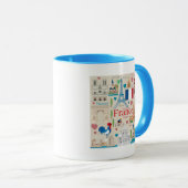 Mug Icônes mignonnes de la France (Devant droit)