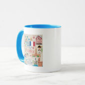 Mug Icônes mignonnes de la France (Devant gauche)