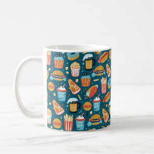 Mug Icônes vintages de restauration rapide Motif trans