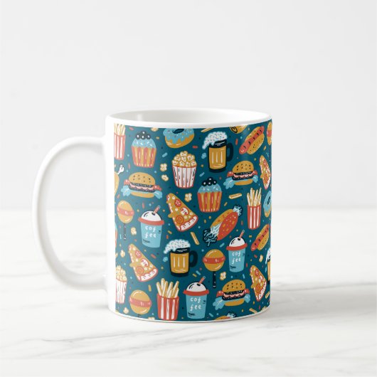 Mug Icônes vintages de restauration rapide Motif trans (Gauche)