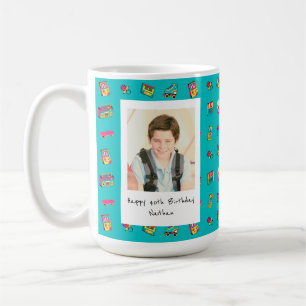 Mug Iconic 90's 40e anniversaire cadeau avec photo
