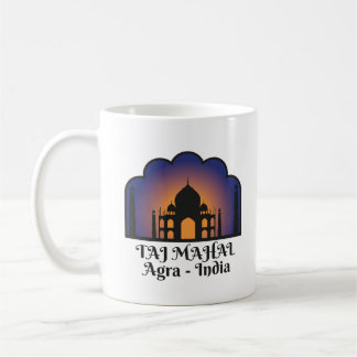 Mug Iconic Indian Landmark Taj Mahal Silhouette