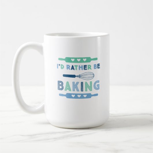 Mug I'd Rather be Baking Blue (Gauche)