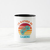 Mug Id Rather Be Gaming Retro Design (Centre)