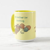 Mug I'd rather be knitting. (Devant gauche)