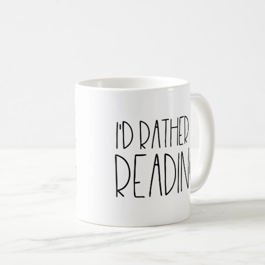 Mug I'd rather be reading (Devant droit)